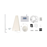 Kit Amplificador de Señal Celular 4G, 3G, 2G y VOZ, con Mástil Liviano de Pared | Soporta Múltiples Operadores, Dispositivos y Tecnologías Simultáneamente | Mejora la señal en interiores de Hasta 500 metros