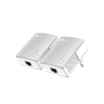 Kit Adaptador Powerline Ethernet, tecnologia HomePlug AV, 500Mbps, Plug and Play, hasta 300 M dentro de casa, 1 Puerto 10/100 Mbps y tamaño ultra compacto