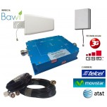 Kit Antena + Amplificador de Señal Celular 65db Doble Banda 850-1900 Mhz 3G CDMA + 1 Panel Repetidor
