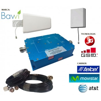 Kit Amplificador Señal Celular Antena Doble Banda 2100mhz 3g