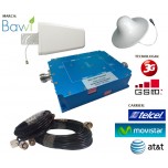 Kit Antena + Amplificador de Señal Celular 65db Doble Banda 850-1900 Mhz 3G CDMA + 1 Domo