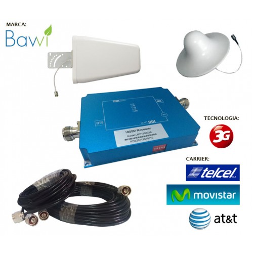 main land answer Does not move Kit Antena + Amplificador de Señal Celular 65db 1900 Mhz 3G + 1 Domo