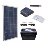 kit Panel Solar 150 Watts + Bateria 110 Ah + Inversor 450 Watts + Controlador 10 A