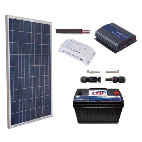 marca cambiar Tengo una clase de ingles Kit Panel Solar 150 Watts + Bateria 110 Ah + Inversor 800 Watts