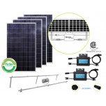 Kit para Interconexion a la red de CFE 4 Paneles Solares de 260 watts con 2 Micro Inversores Duales de 600 Watts con base de aluminio incluida ------ ENVIO GRATIS ------